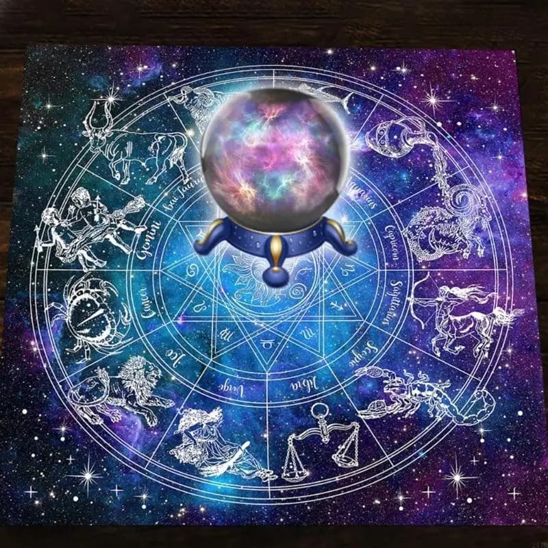 Square Pendulum Divination Altar Tablecloth Board Game Tarot Pad Table Cloth Astrology Oracles Board Game Mat