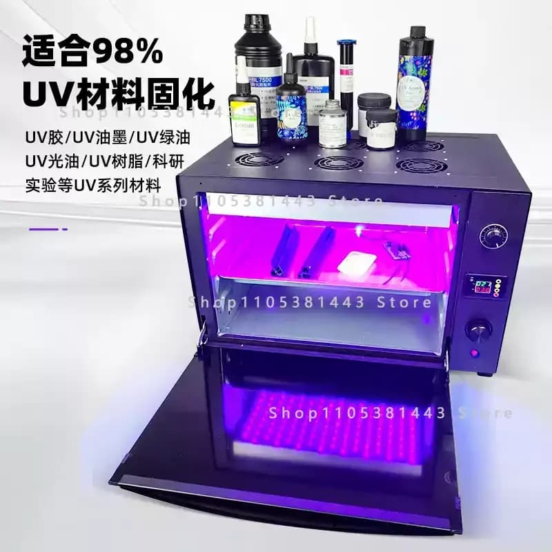 Forno UV a polimerizzazione rapida per resina per stampanti 3D, attrezzatura da laboratorio per artigianato fai-da-te e ricerca scientifica, lampada UV ad alta potenza