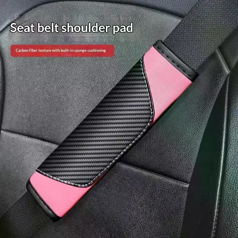 2Pcs PU Leather Safety Seat Belt Shoulder Cover Breathable Protection Padding Pad Interior Access Car Accessories