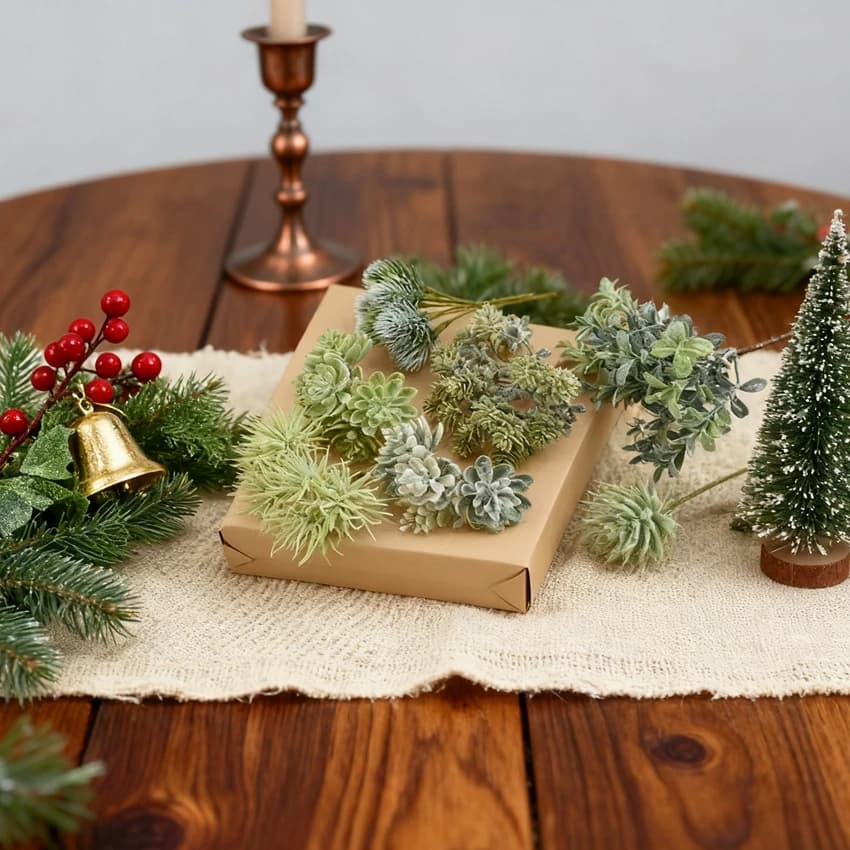 1 piece of artificial plant christmas tree house decoration wedding accessory wedding accessories liquidation various accessories of cute fake plants