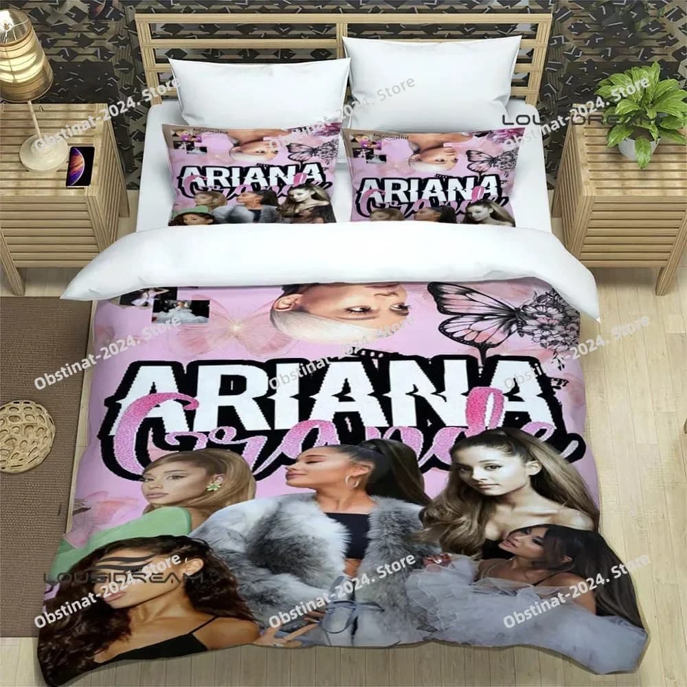 Cantante Ariana grande Set di biancheria da letto set di forniture per letto squisito set copripiumino set di trapunta set di biancheria da letto regalo di compleanno di lusso