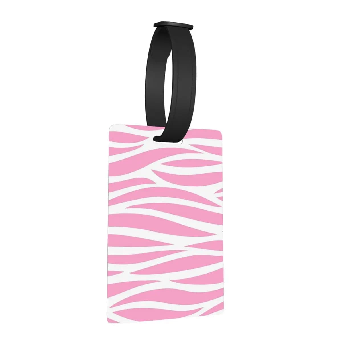 Etichette per Bagagli con Motivo Zebrato Rosa, Accessori per Valigie, Tag per Bagaglio da Viaggio, Porta Etichetta con Nome e Indirizzo