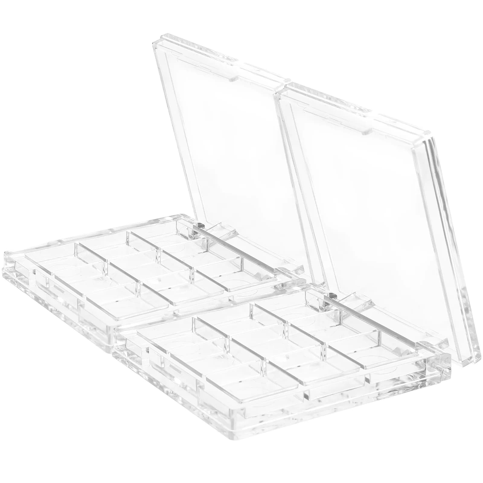 Empty shading cups from 2 pieces reusable 9 square colors mini transparent cupboard for travel cosmetics box for umbrellas