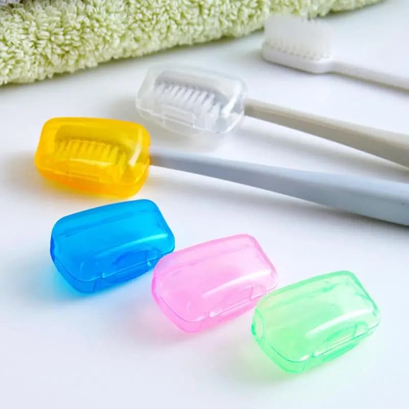 5x Cappucci per spazzolino in plastica Copri testine antipolvere per spazzolino da denti Protezione per la testa dello spazzolino elettrico per la scuola in viaggio in chiesa