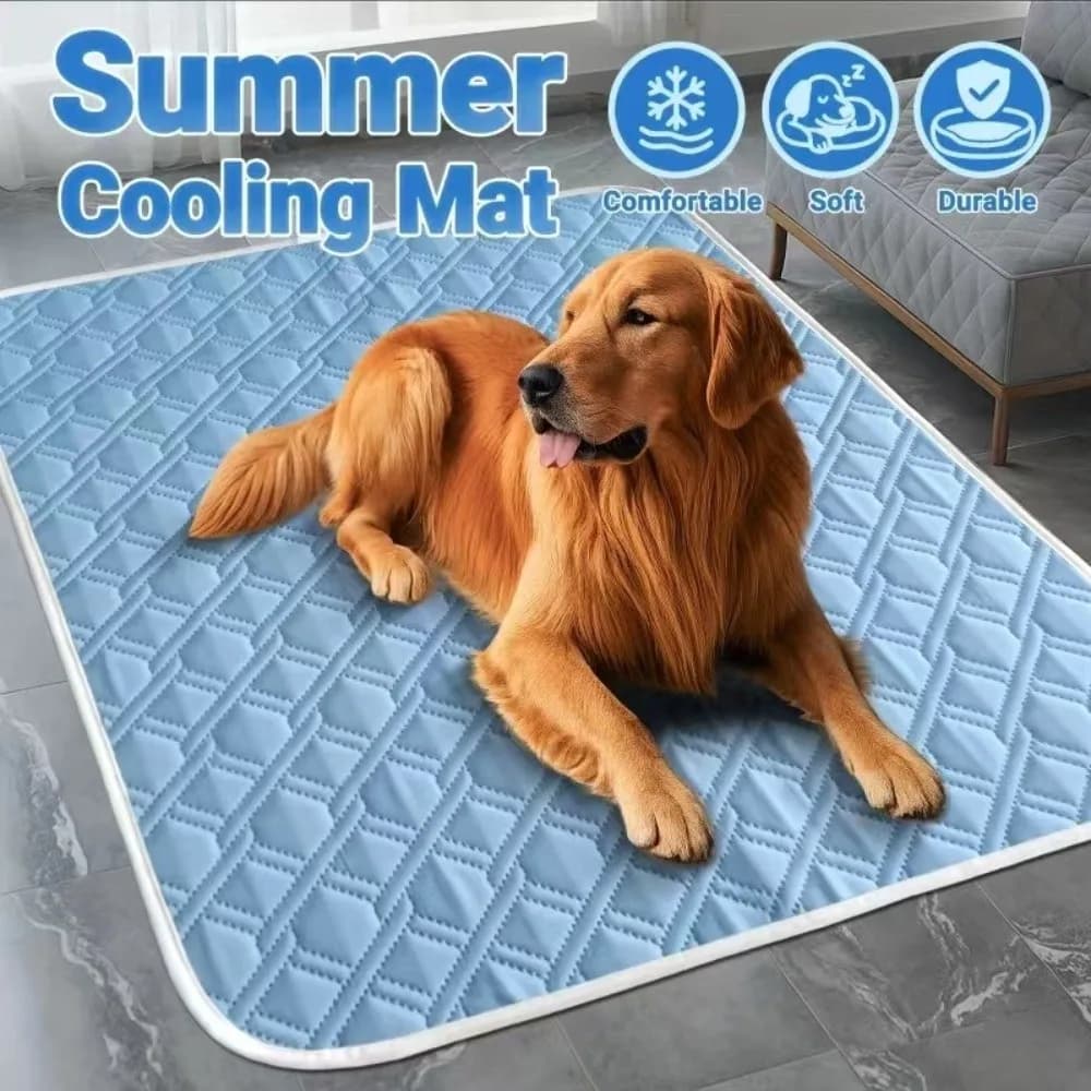 Nuovo tappetino rinfrescante estivo per cani, comodo materassino in tessuto di fibra effetto ghiaccio, tappetino universale per gatti e cani, per cuccioli e cani adulti
