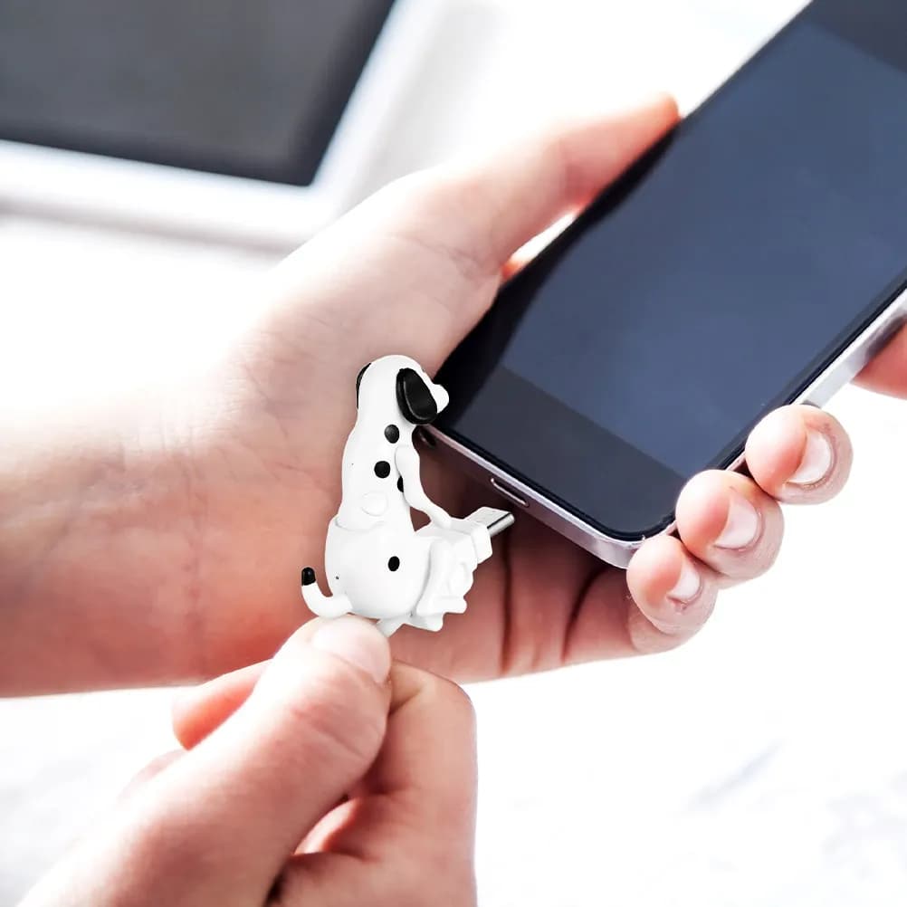2 Pezzi Cavo USB Divertente a Forma di Cane, Cavo di Ricarica Rapida Compatibile con Smartphone e Tablet