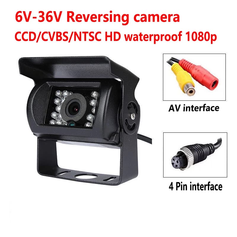 Telecamera per retromarcia Telecamera di backup notturna IR con porta AV a 4 pin impermeabile per camion/rimorchio/micros/camper/rosso
