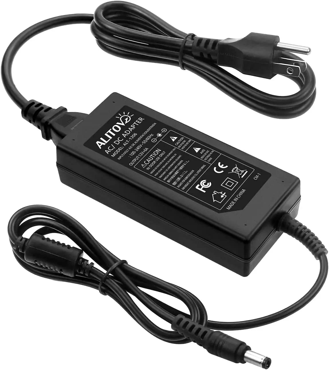 Alimentatore 12V 6A 72W AC DC per Strisce LED e Telecamere CCTV