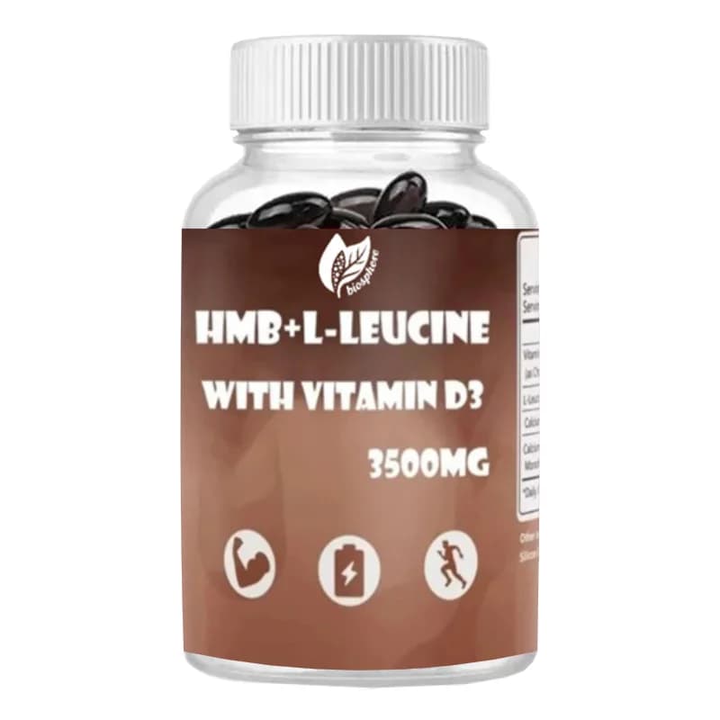 Integratori di HMB e Leucina, 3500 Mg di L-leucina HMB con Vitamina D3, Vegetariano, Senza Glutine