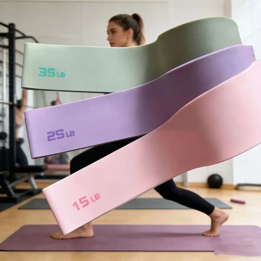 Set of 3 Functions for Yoga and Pilates, 15/25/35 LB, Silicone Belts for Stretching and Dance