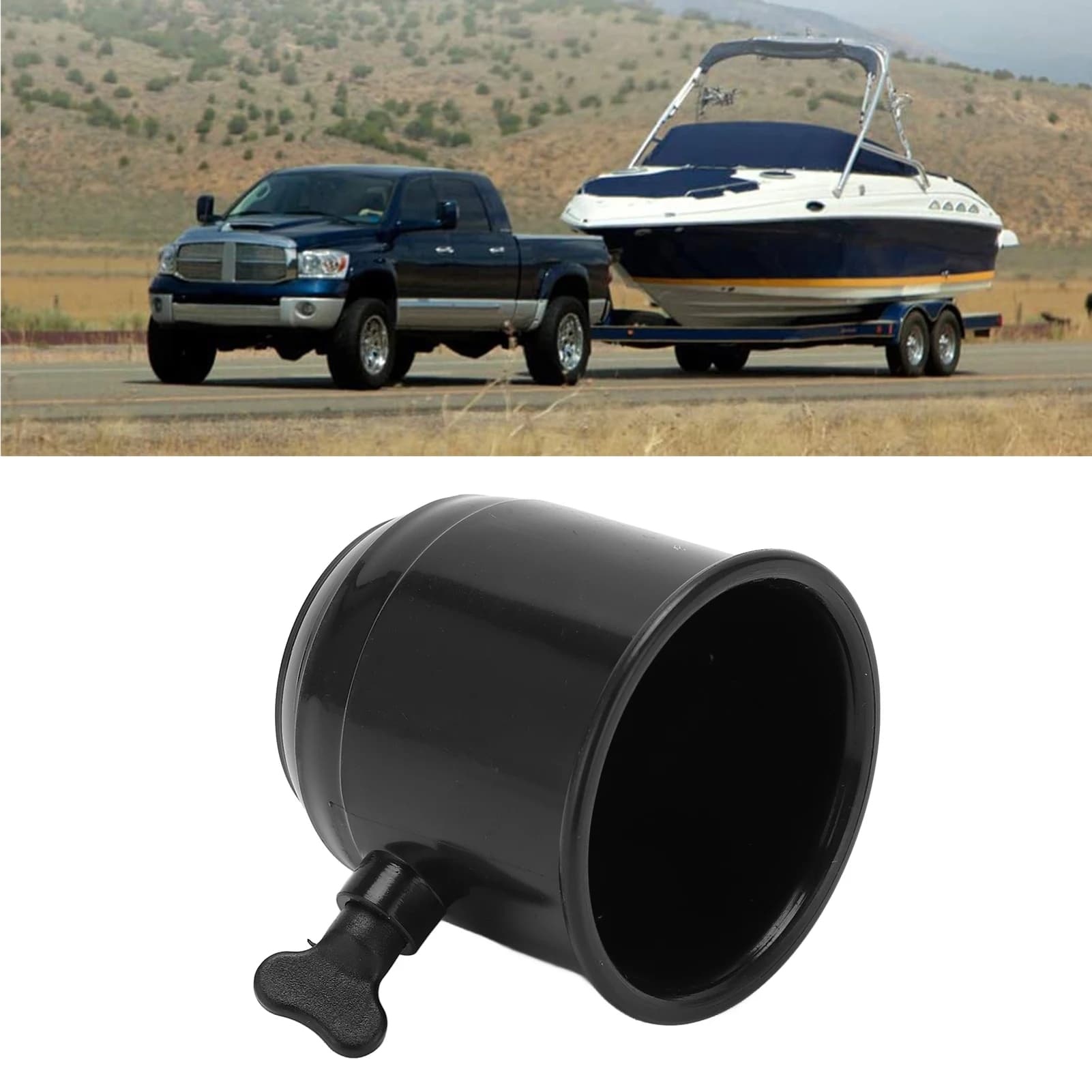 Universal ABS plastic locking hoop suitable for truck RV SUV Tow protection Waterproof dust cap