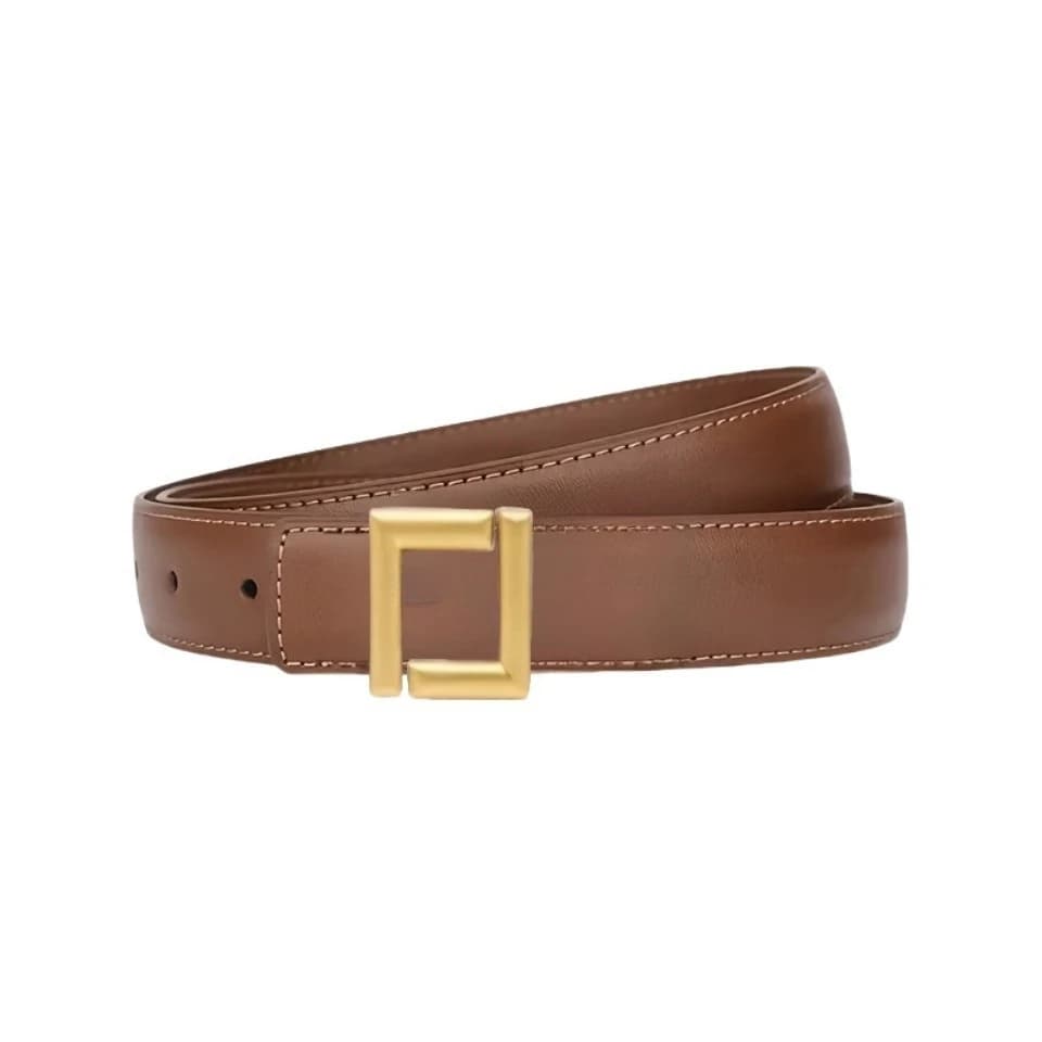 Reversible Genuine Leather Belt for Women Slim Trendy Waistband All-Match Strap for Jeans Pants Casual Dress Belt 2026