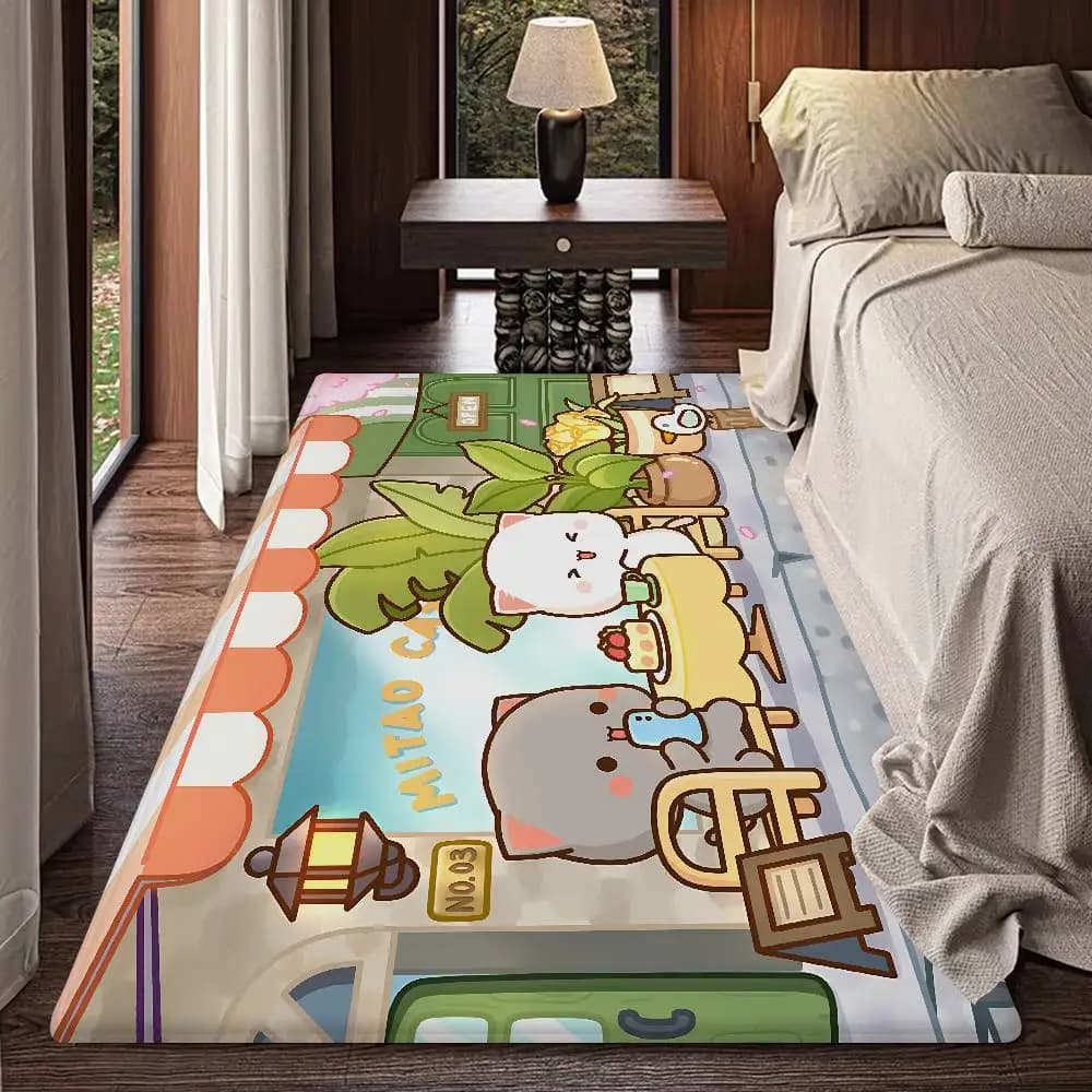 Peach And Goma Hallway Carpet INS Style Soft Bedroom Floor House Laundry Room Mat Anti-skid Bedside Area Rugs
