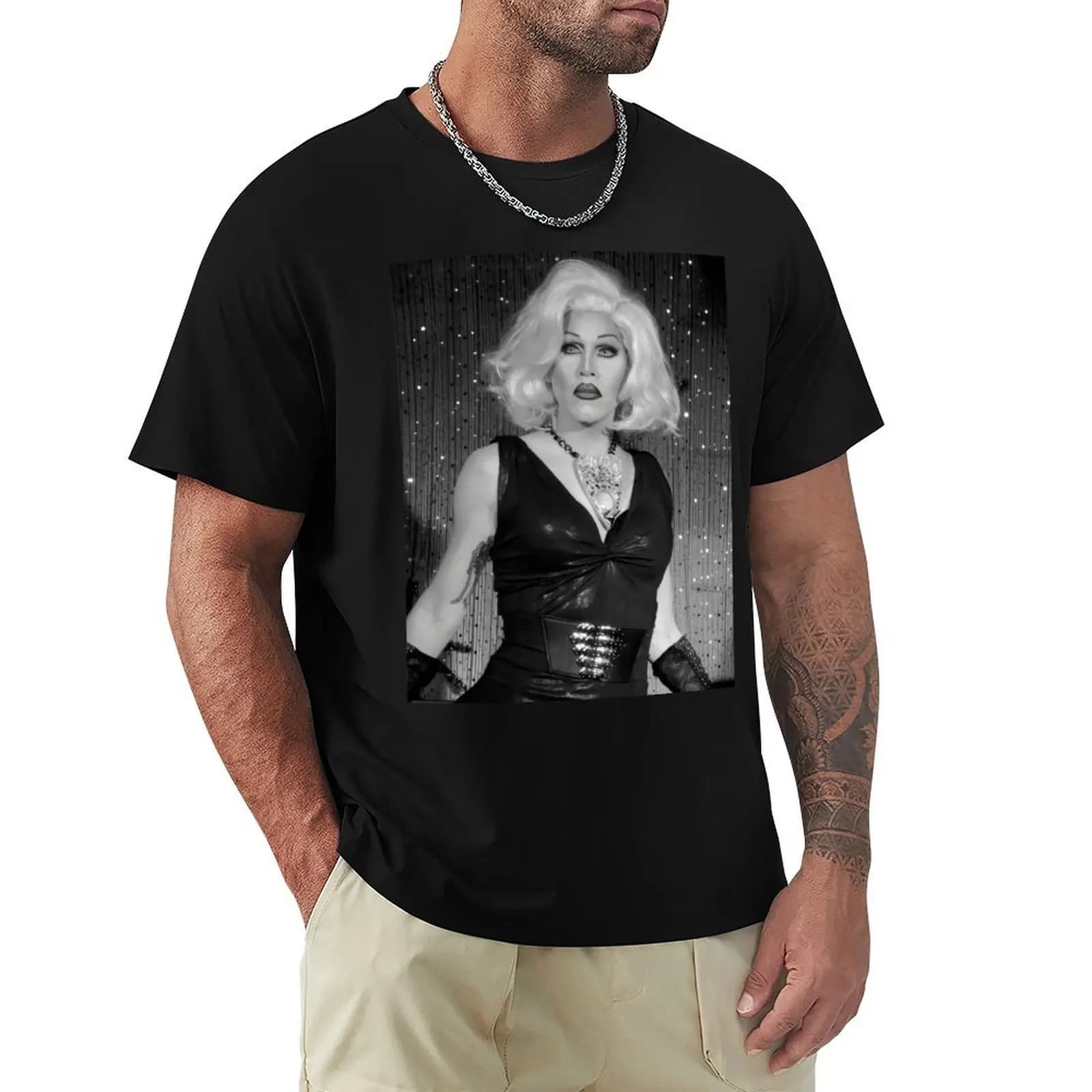 Sharon Needles T-Shirt Big Size Short Sleeve Tee for Men