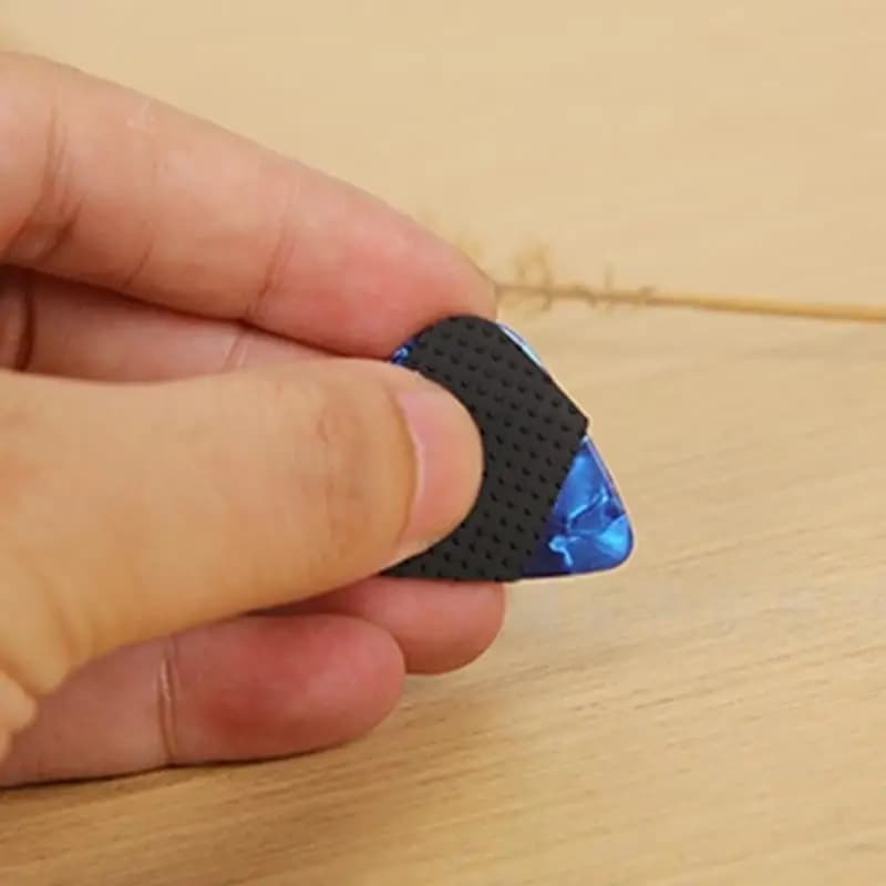 31BE Adesivi per plettro per chitarra in silicone antiscivolo Porta plettro Accessori per chitarra presa migliore e