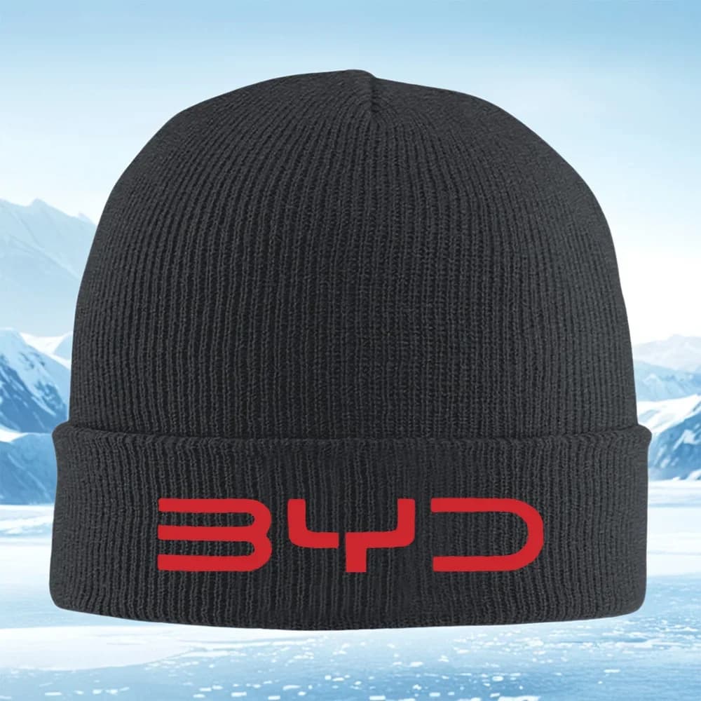 2026 Bold Red Shape Letters Design Men Women Unisex Knitted Hat Beanie Pullover Cap Winter Thermal Warm Christmas Outdoor Cyclin