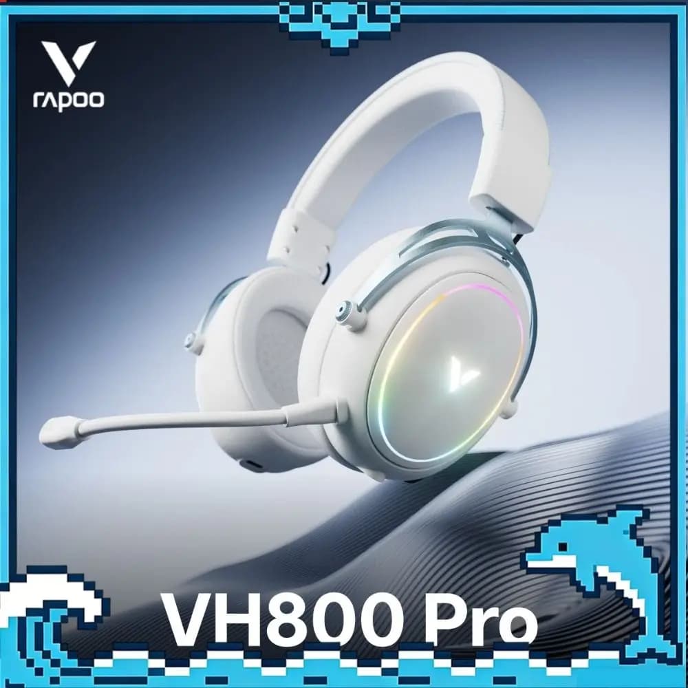 Rapoo VH800Pro Headphones Wireless Low Latency 7.1 Surround Sound Esports Fps Multi Lightweight Noise Cancelling Gaming Headset