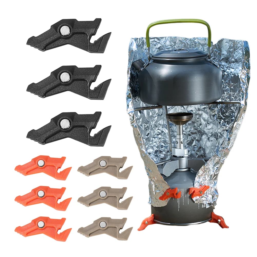 Magnetic Tripod Gas Tank Bracket Multifunctional Camping Stove Base Holder Stand Canister Stabilizer for Outdoor Camping Hiking