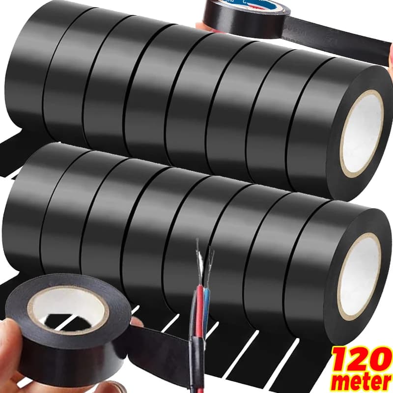 Nastri isolanti elettrici in PVC Nastro isolante nero termico resistente alla temperatura Nastri protettivi autoadesivi per cavi elettrici