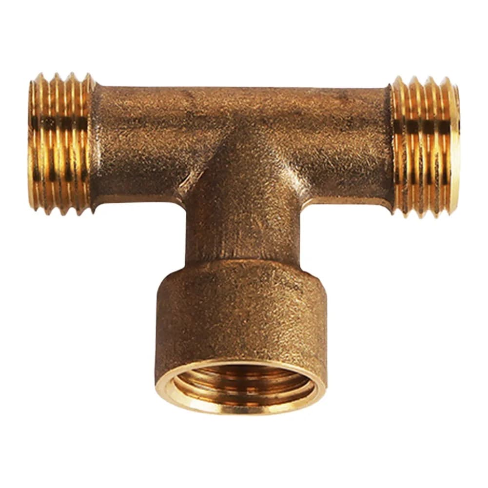 Duty Brass 3 Way Barbed Tee Connector M14x1.5 Thread Splitter For Garden Hose Sprayer Washer Irrigation Fittings