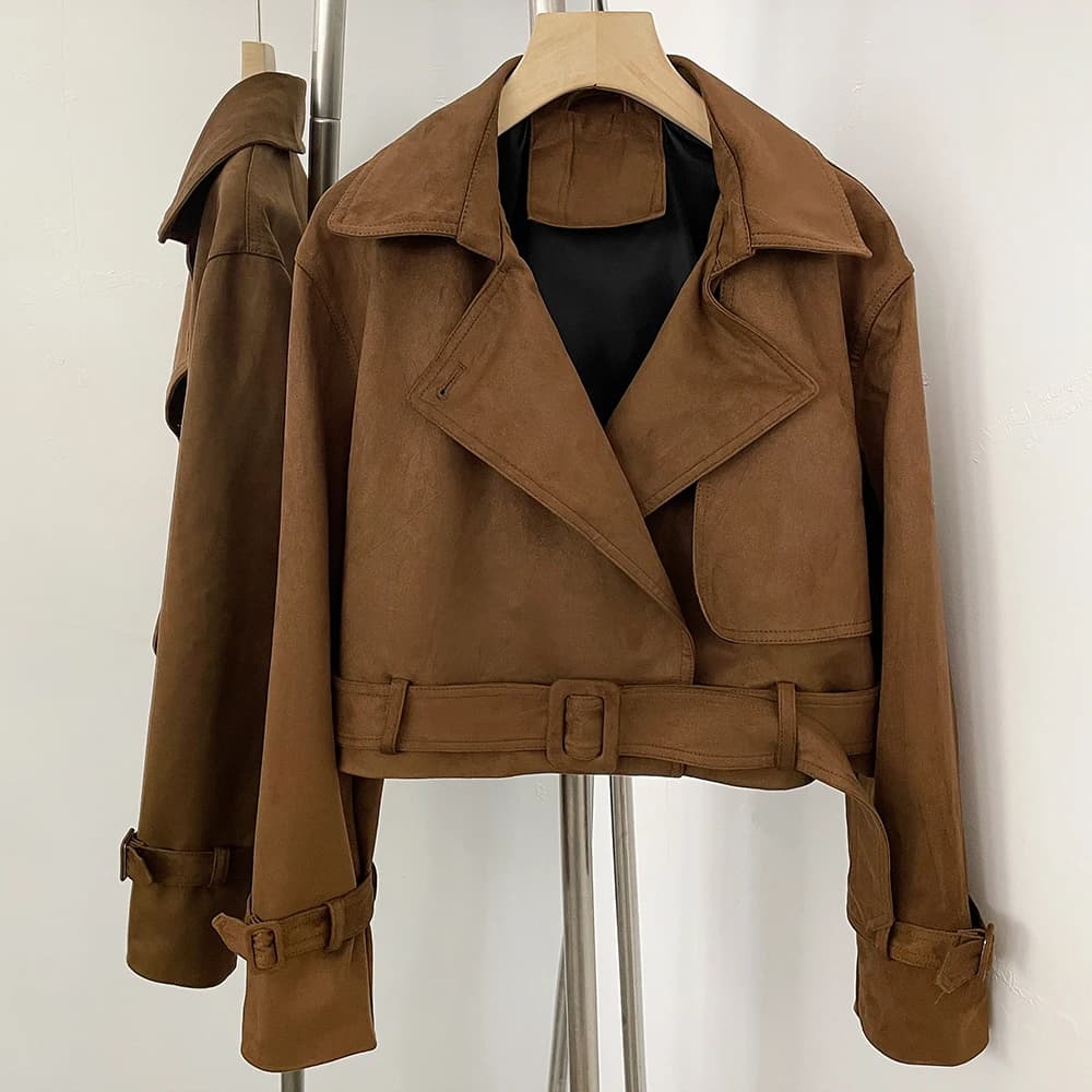 Women's PU Jackets, Fashion Eco-leather Jacket, Casual Short Coat Bike Style, American Retro for Autumn and Spring