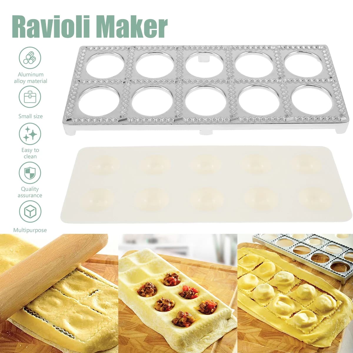 Ravioli Maker Ravioli Press Mold Italian Pelmeni Maker Mold Ravioli Maker Press Pasta Press Cutter Tool Meat Pie gnocco Maker