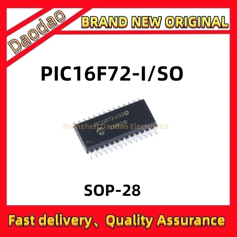 10 PIC16F72-I/SO PIC16F72 SOP-28 microcontrollore di memoria flash a 8 bit chip IC nuovo originale