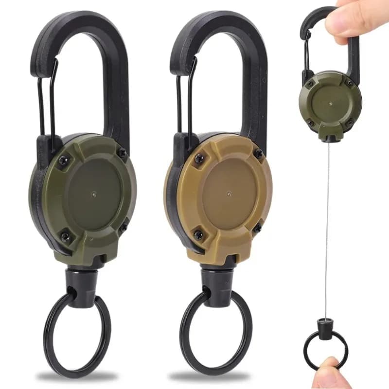 Retractable Keychain with Keyboard and Camping Mosque, Anti-Smarriage Curtain, Easy to Pull, Lanyard YSL21 Pendant