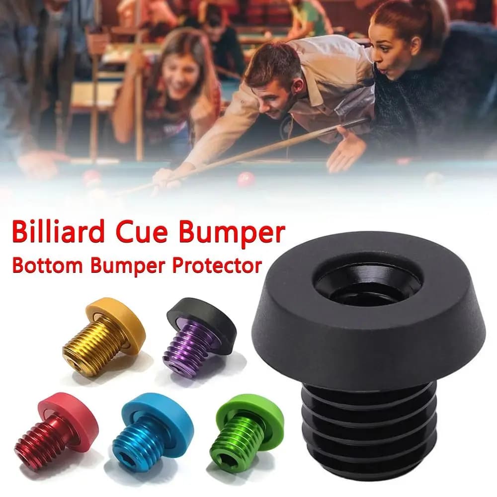 1Pcs Billiard Extension Accessory Billiard Cue Bumper Bottom Cover Pool Cue Back Plug Screw for MEZZ/Universal/HOW/PERI