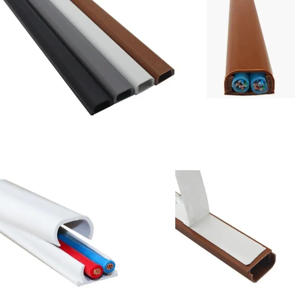 Floor Cord Cover Cord Protector Durable Extension Wiring Duct Protector Power Cable Protector Wire Organizer Electric Wire Slot