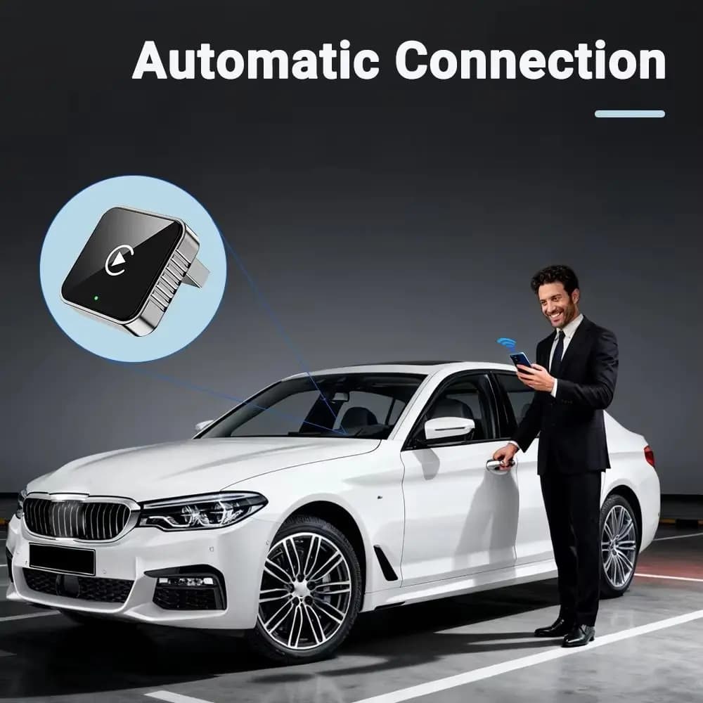 CarPlay Adapter Android Auto 2 in1 Wireless Bluetooth Smart Mini Box Plug with Carplay Adapter Dongle USB