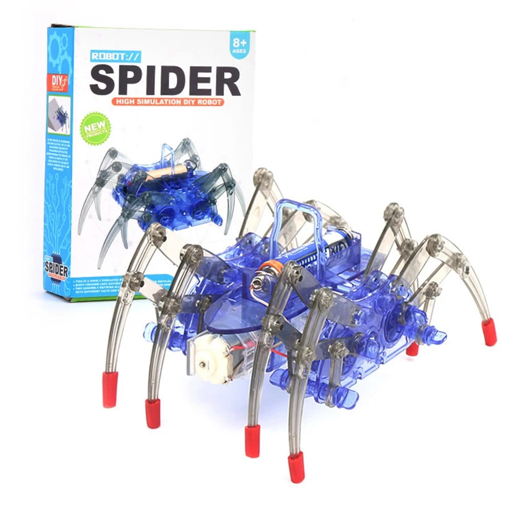 Electric Bionic Spider Robot DIY Kit Two‑Mode Walking Mechanical Model Hand‑on Parts For Science Educational Project