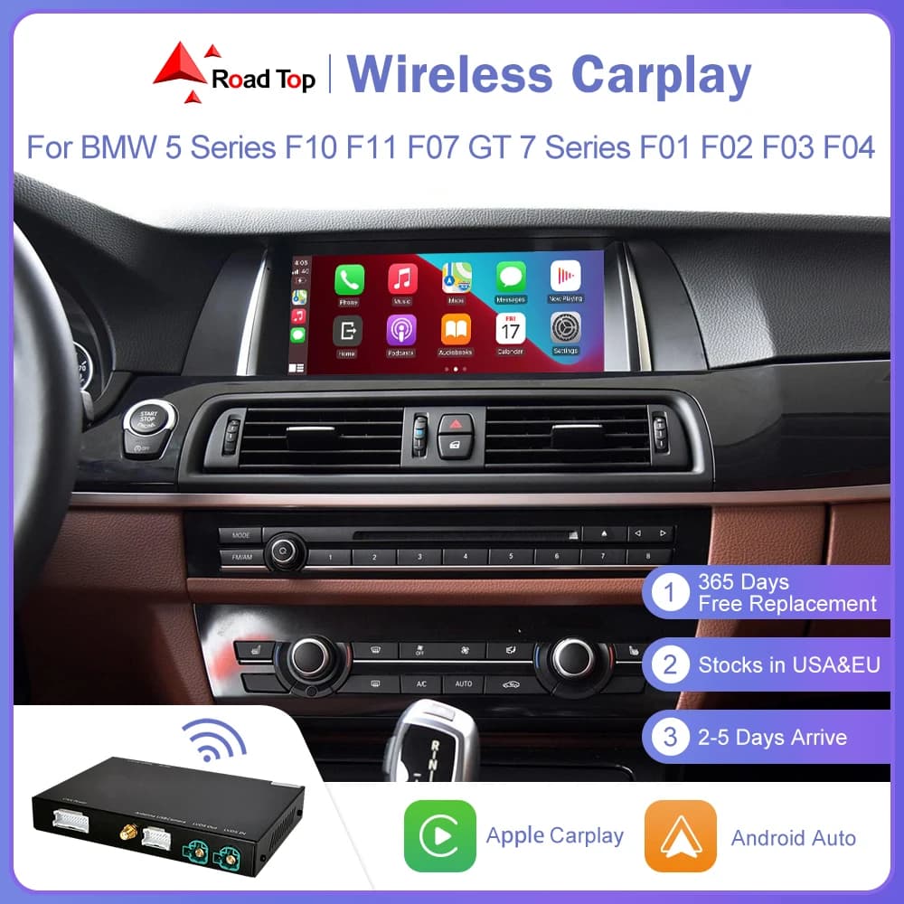 Wireless CarPlay per BMW serie 5 F10 F11 F07 GT 7 Series F01 F02 F03 F04 CIC NBT EVO Android Auto Mirror Link AirPlay Car Play