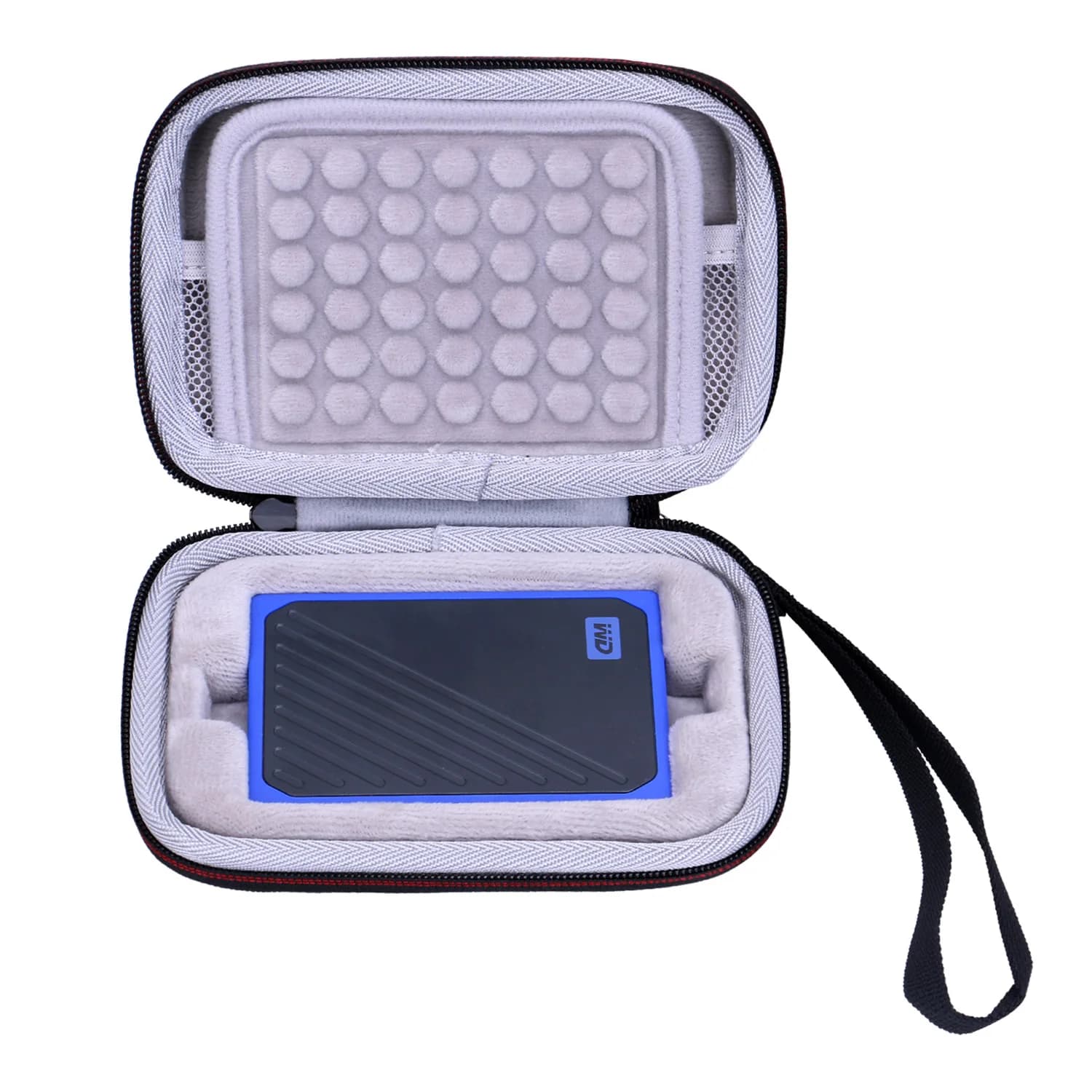 Custodia rigida in EVA LTGEM per WD 500 GB e 1 TB My Passport Go SSD Custodia protettiva per archiviazione esterna portatile in cobalto (solo custodia)