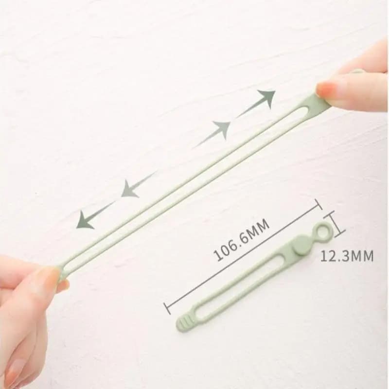 B*106.6mm Silicone ,,Cable Straps,Reusable Cord Ties,Travel Cable Organizer ,Cute Elastic Tie, Wire Ties