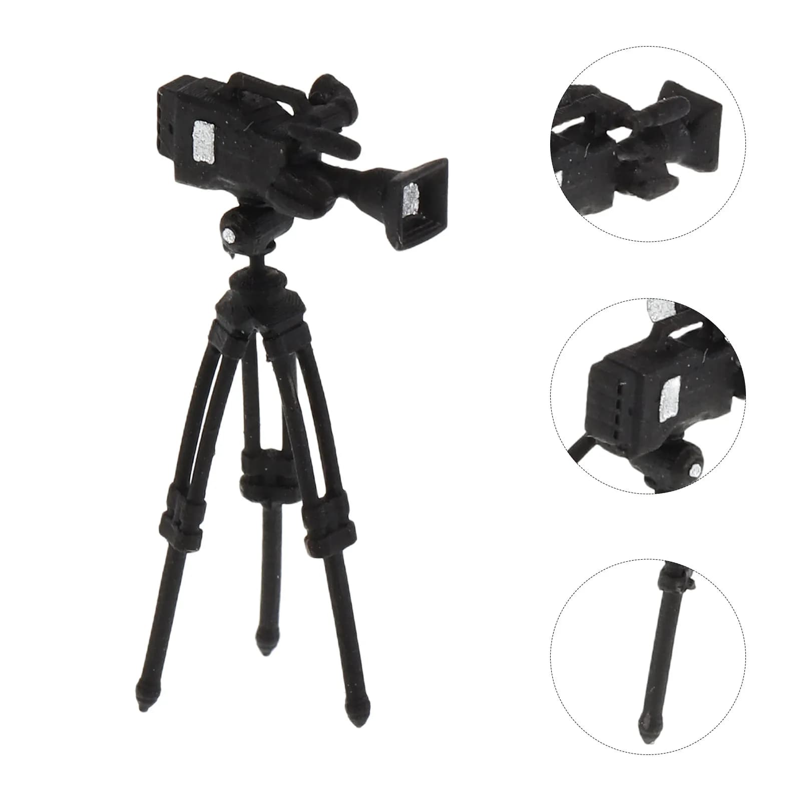 Miniature 1:64 Scale Resin Tripod Stand for Photography Scene Dollhouse Decoration Accessory Miniature Accessories