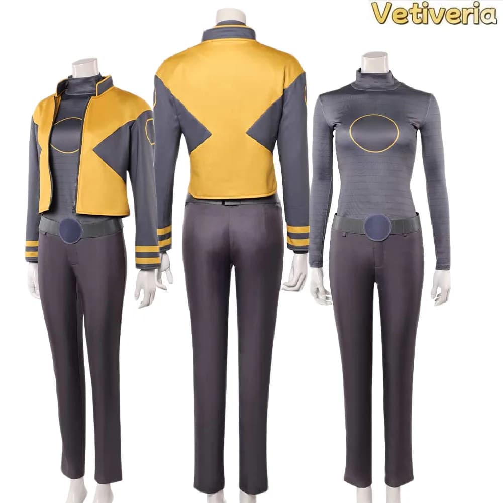 Fantasia Jean Grey Cosplay Costume X Movie 97 Women Top Pants Coat Belt Roleplay Outfits Halloween Carnival Party Disguise Suits