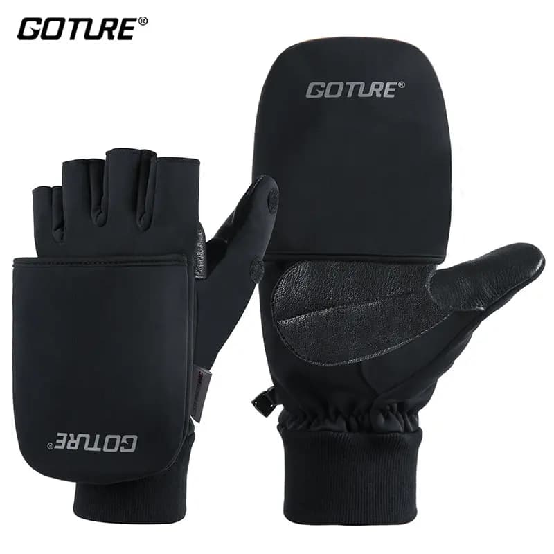 Guanti da pesca invernali Goture guanti antivento impermeabili Keep Warm Filp guanti impermeabili da sci per bici all'aperto guanti da moto
