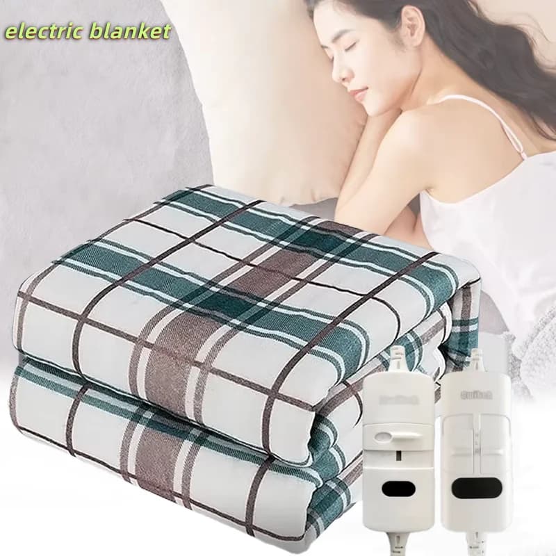 Coperta elettrica Doppio doppio controllo Materasso per letto con riscaldamento costante Spina europea Coperta riscaldante elettrica 220V