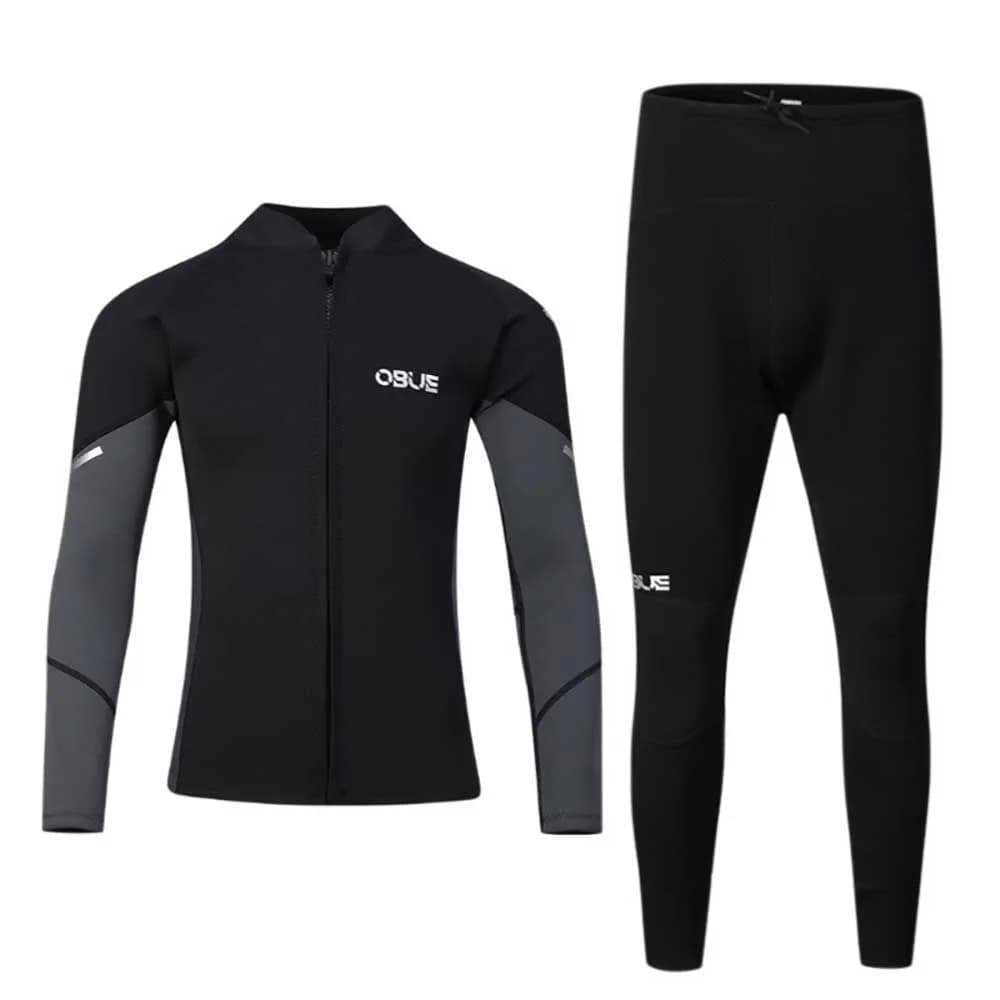 Dive Mute in Two Pieces 2mm for Men, Long Sleeves, Antifreddo and Hot, Tops and Pants for Snorkeling, Surfing and Swimming