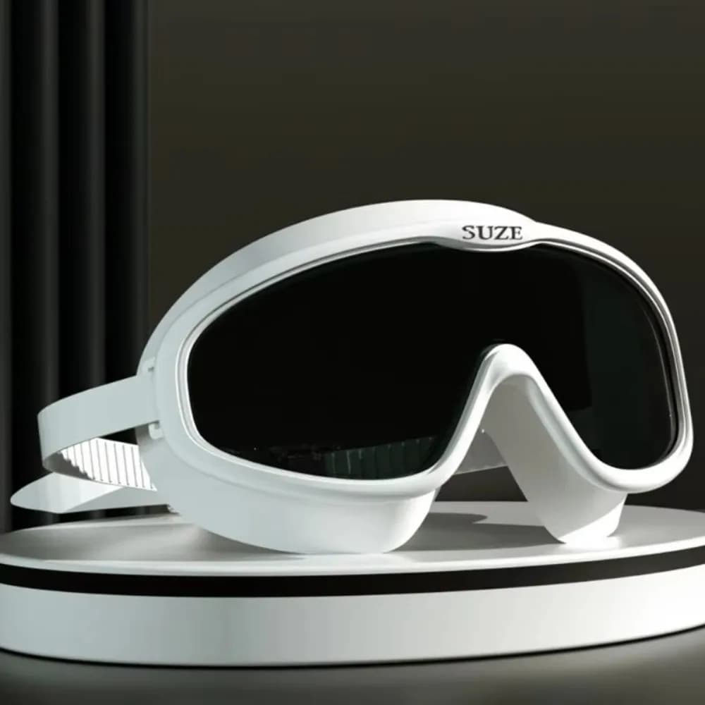 Nuoto Eyelets with Montatura Grande Antiappannamento con Custodia, Occhiali di Allenamento Nuoto Impermeabili con Ampia Visuale, Occhiali di Gara Subacquea