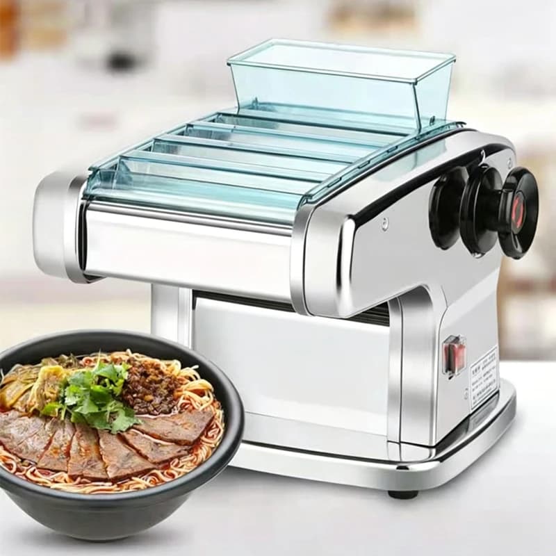 Electric Noodle Making Machine Stainless Steel Pasta Maker Cutting Slicer Noodle Pressing Machine Dough Cutter 220V
