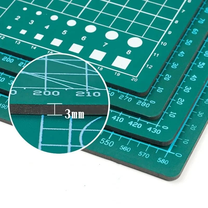 Tappetino da Taglio in PVC A2 A3 A4 A5, Doppio Lato Autoriparante, Strumenti per Patchwork, Kit per Artigianato Fai-da-Te, Set di Coltelli da Taglio per Artisti
