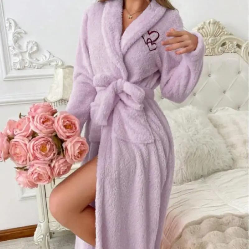 2025 Autunno Nuovo Veste della Signora Sexy Flanella Kimono Bathrobe Long Sleeved Dress Intimo Lingerie Of Nightwear Soft Shower Vestaglie Pigiama