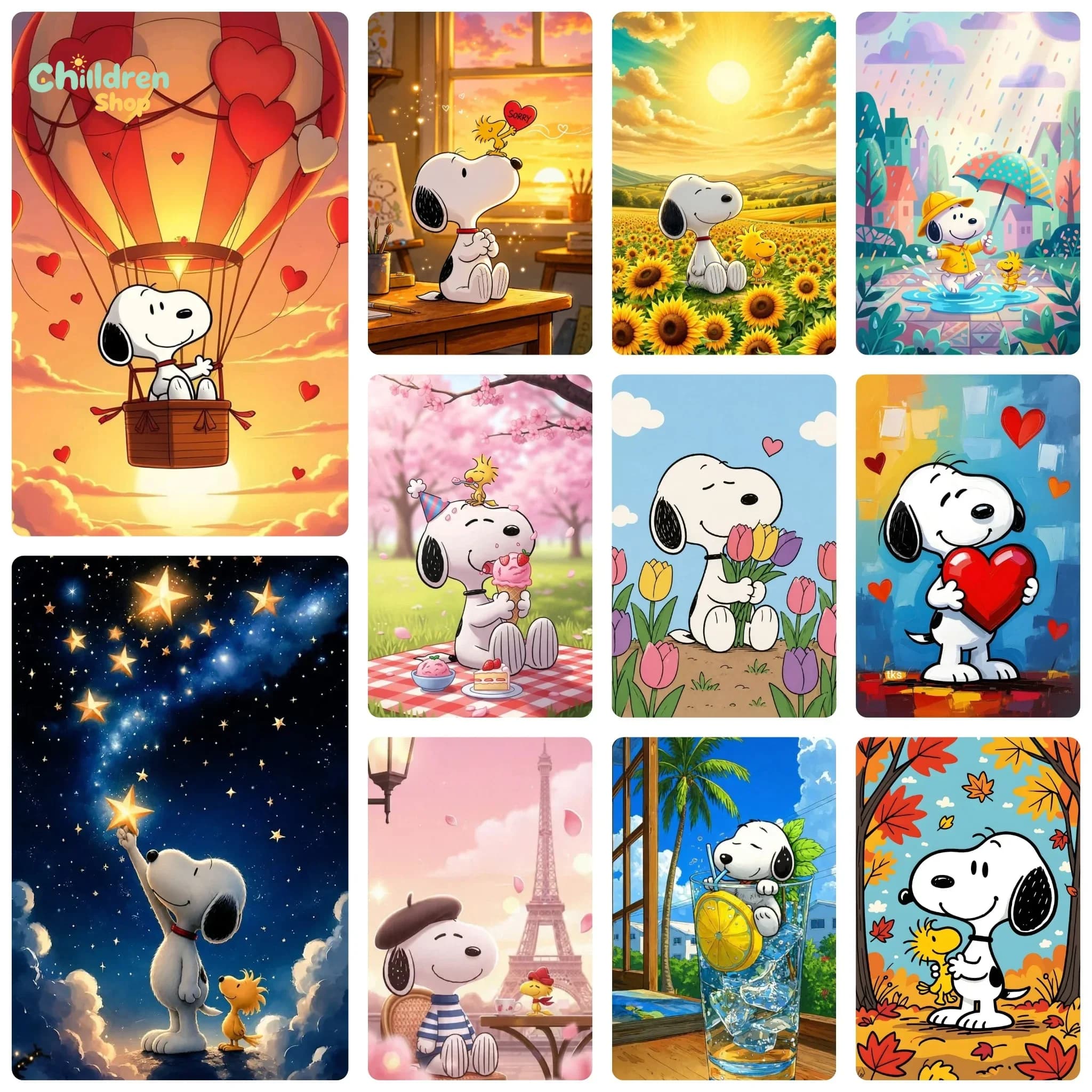 DIY 5D Diamond Painting, Snoopy Cute Cartoon Character Art, Hobby Craft For Home Wall Decor, Ideal Gift For Art Lovers,No Fram