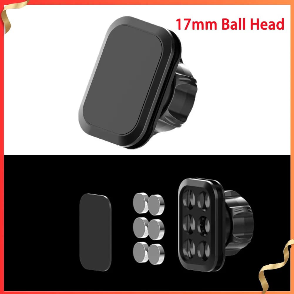 Supporto magnetico per telefono per auto con testa a sfera da 17 mm Supporto per cellulare Supporto GPS Accessori per staffa per smartphone