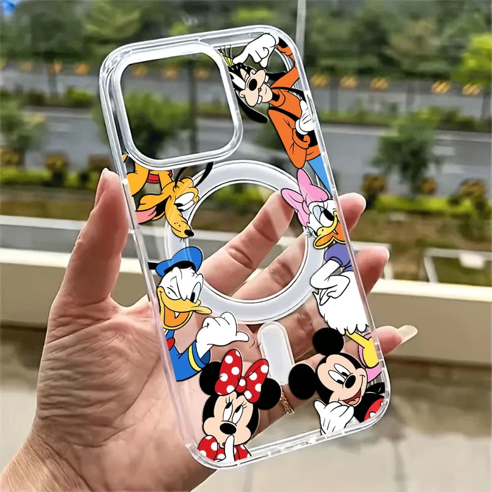 Cover per iPhone Disney con tutti i personaggi per iPhone 17 16 15 14 12 11 13 Pro Max, iPhone 16 15 14 Plus, 17 Air, 17E, 16E - Facile da installare