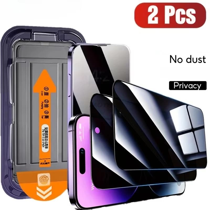 2pcs One Click Install Privacy Screen Protector For Poco X6 Pro 5G X5 X4 X3 C65 M6 M5S M4 M3 M2 F6 F5 F3 Anti-Spy Tempered Glass