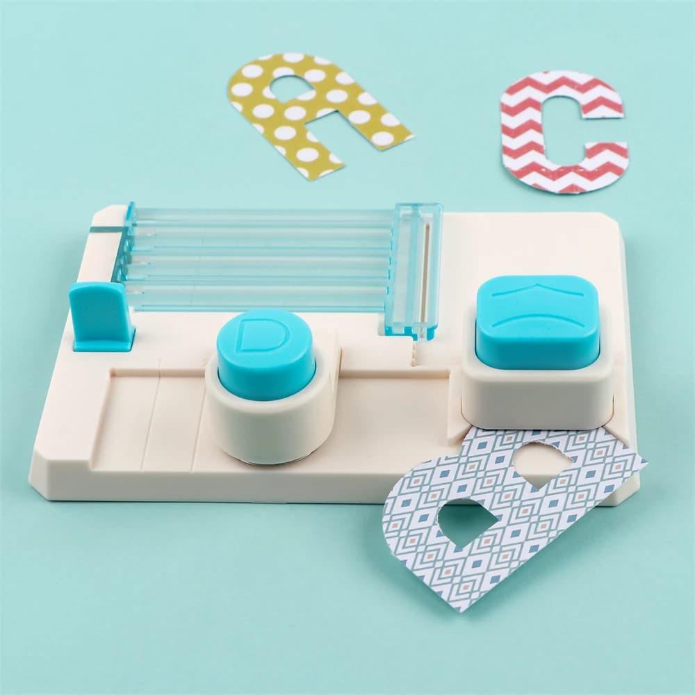 1 Set Mini Alphabet Punch Board, 6x4.25inch Paper Hole Punches for DIY Craft Cards Scrapbooking Party Decor,Custom DIY Crafting
