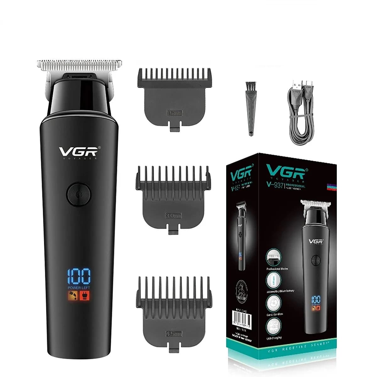 VGR Tagliacapelli Elettrico Tagliacapelli Barba Tagliacapelli Macchina per Taglio di Capelli Professionale Cordless Barbiere Trimmer per Gli Uomini V-937